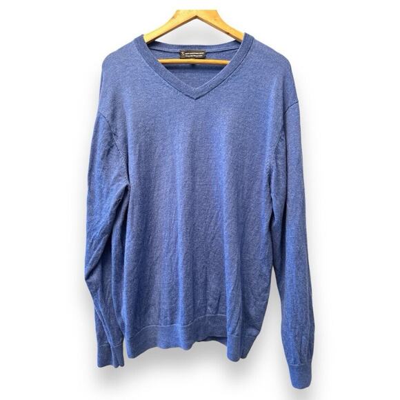 Hart Schaffner Marx XL Extra Fine Merino Wool Pullover V-Neck‎ Sweater - Picture 1 of 11